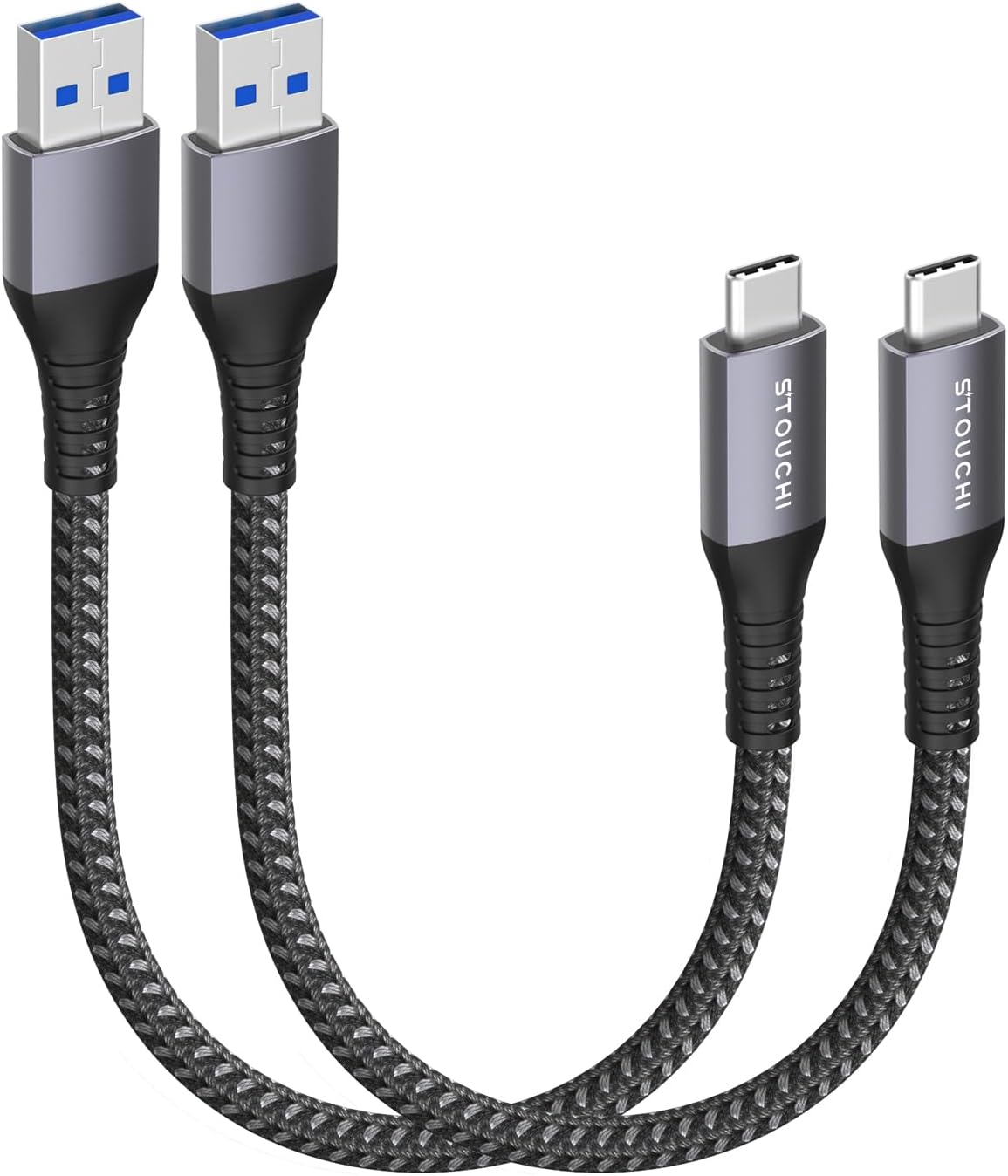 STOUCHI USB C Cable 0.3M Short 10Gbps USB 3.1 Gen 2 USB to USB C Cable for Android Auto/Carplay, Fast Charging Type C Data Transfer Cord for Iphone 16 Pro Max 15 plus Samsung Galaxy S24 S23 2Pack image number 2