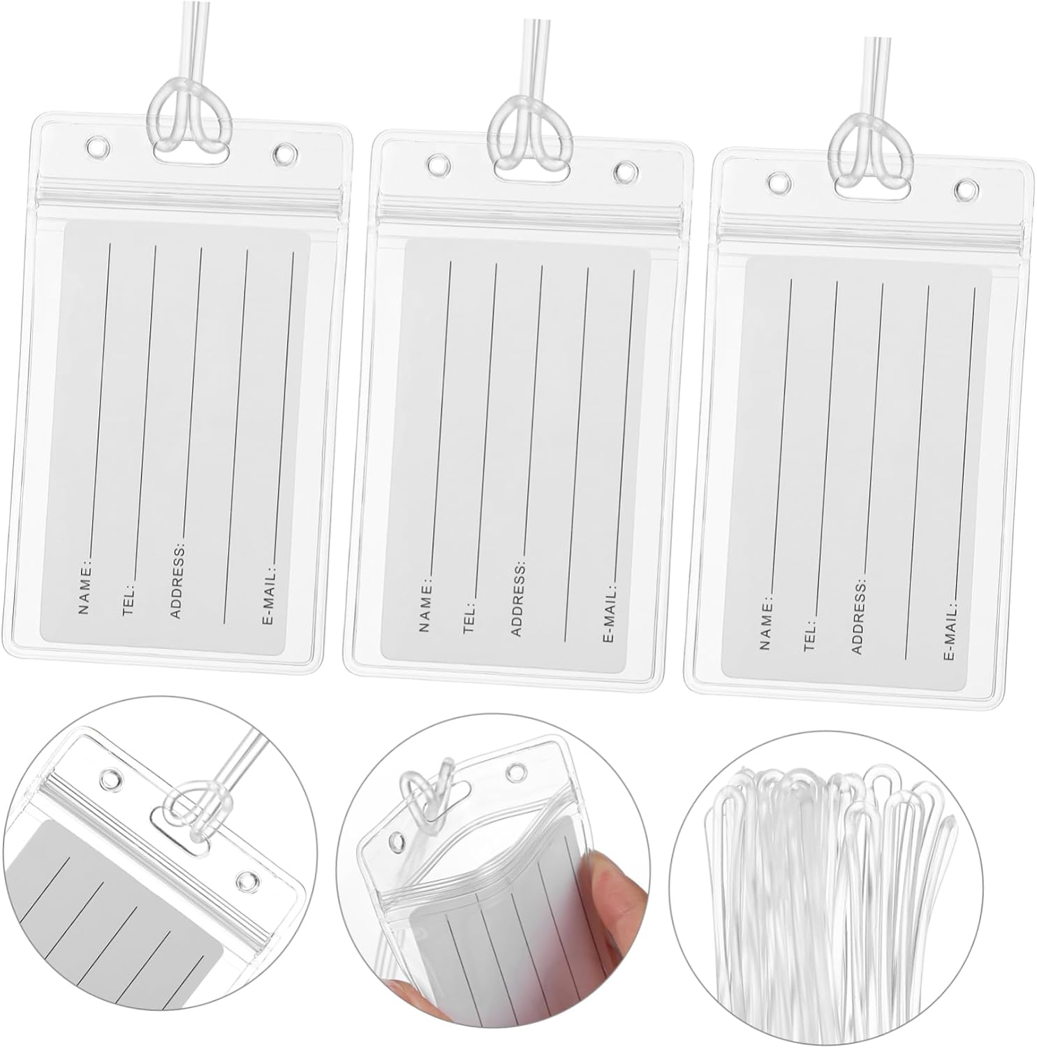 GLSTOY Luggage Tag Bag Travel Tags Resealable Closure for Safe Identification image number 4