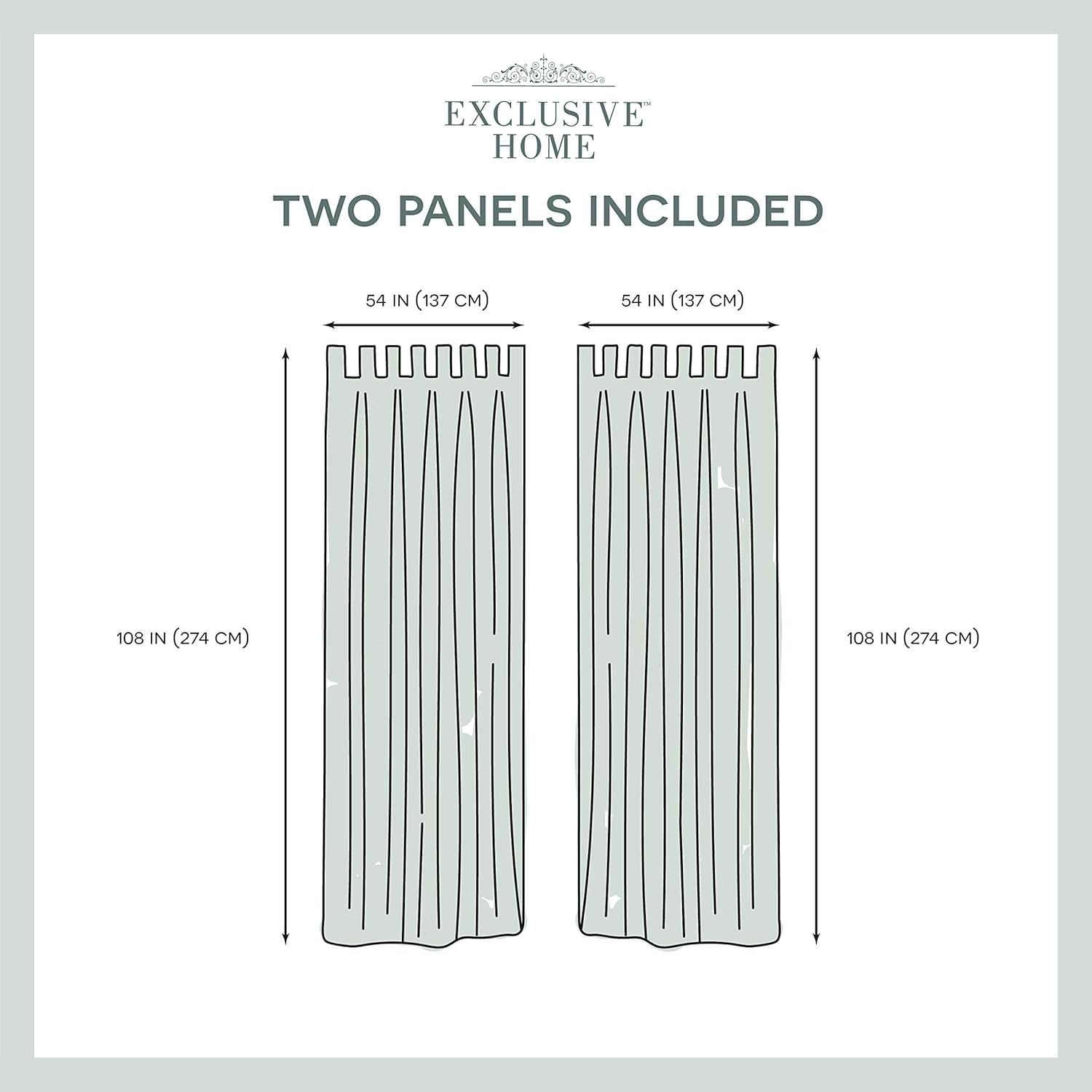 Exclusive Home Curtains In-Out Solid VT Cabana Tab Top Curtain Panel Pair, 54X108, Taupe, 2 Set image number 5