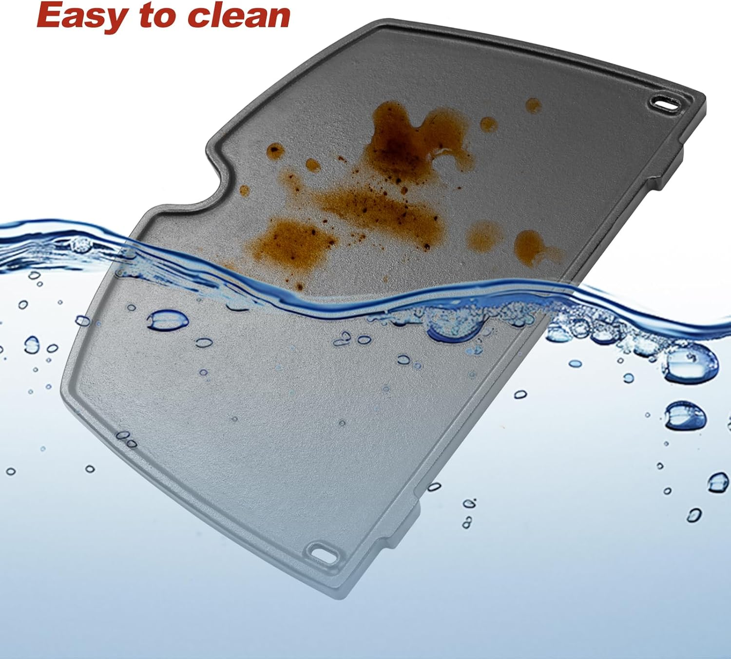 6558 Cast Iron Cooking Griddle for Weber Q100 Q1000, Q120 Q1200 Series Gas Grills, 12.6 X 8.6 Inches Griddle Replacement Parts for Weber Q1400 Q140 - 6559-15.3 X 10.8 Inches image number 5