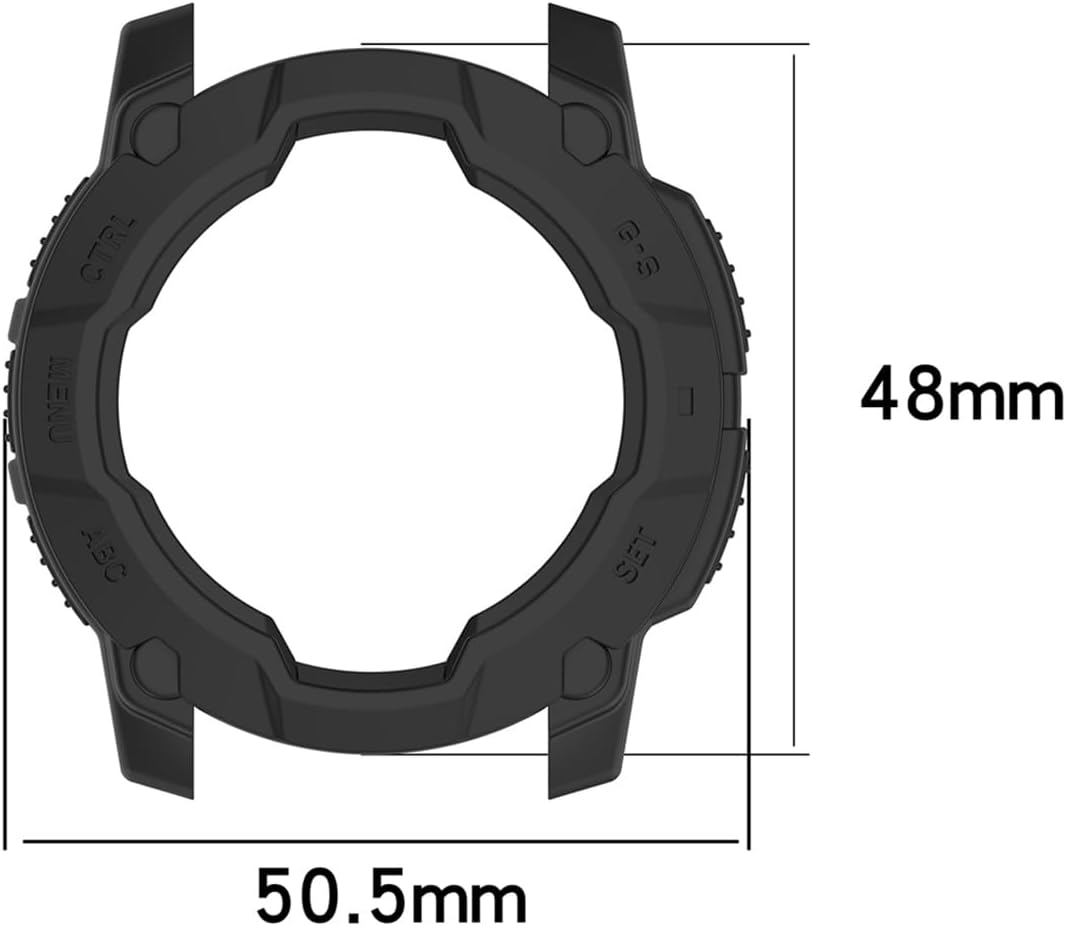 HOMTERN Case for Garmin Instinct 3 AMOLED 45Mm and Instinct 3 SOLAR 45Mm,Flexible Silicone Armor Cover Shell Shockproof Scratch-Proof Drop-Proof Protector Case,Gary