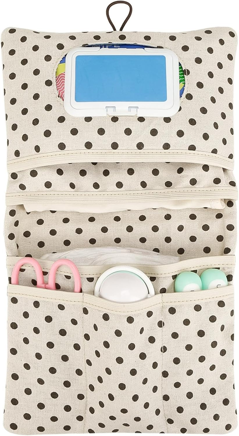 Nappy Storage Bag, Baby Diaper Bag - Portable Multifunctional Nappy Storage Bag with Multiple Pockets - Pockets Nursery with Handle Storage Bag for Wipes, Nappies