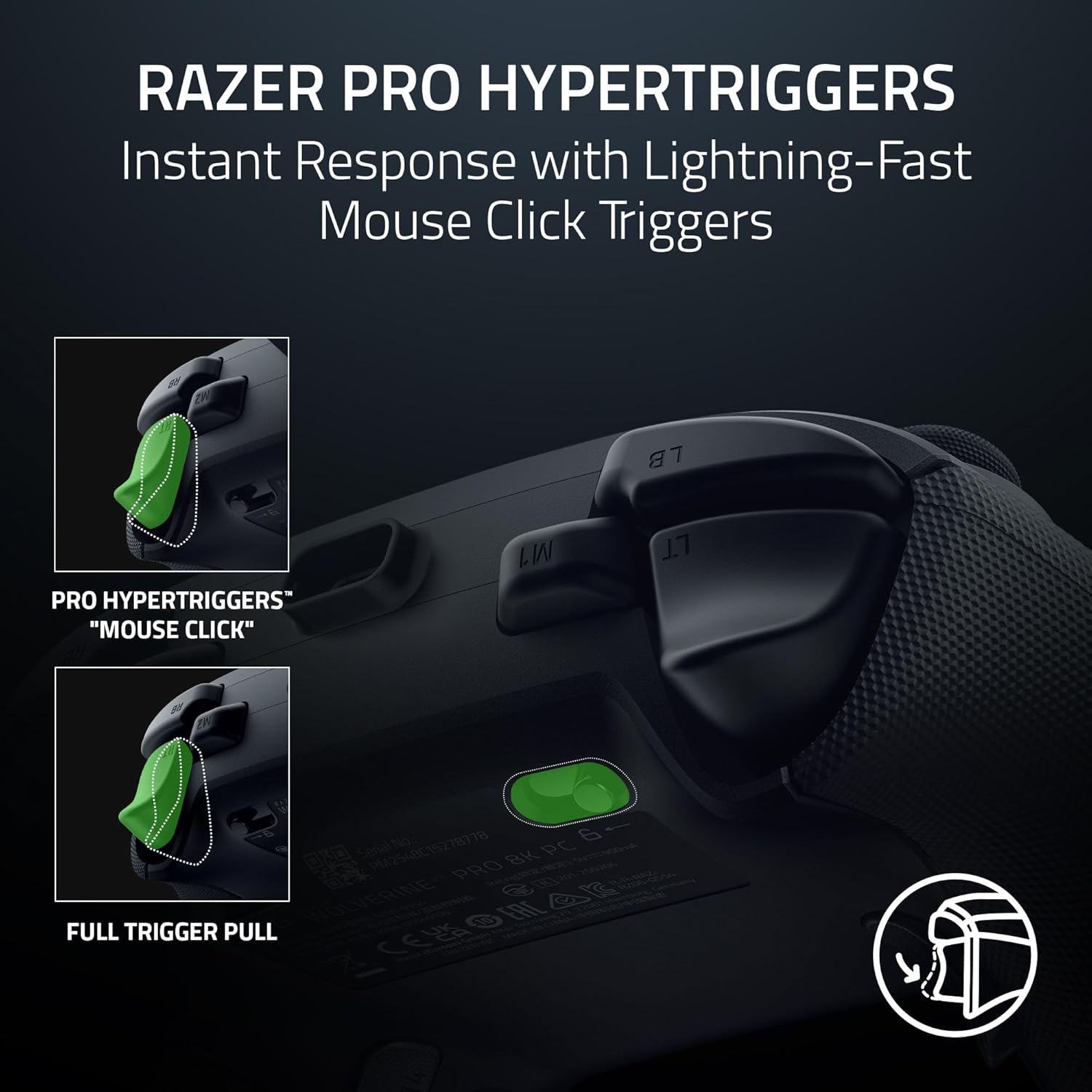 Razer Wolverine V3 Pro 8K PC Wireless Gaming Controller: 8000 Hz Polling Rate - TMR Thumbsticks with Swappable Caps - up to 36 Hr Battery - 6 Remappable Buttons - Fast Triggers - Carrying Case - Black image number 4