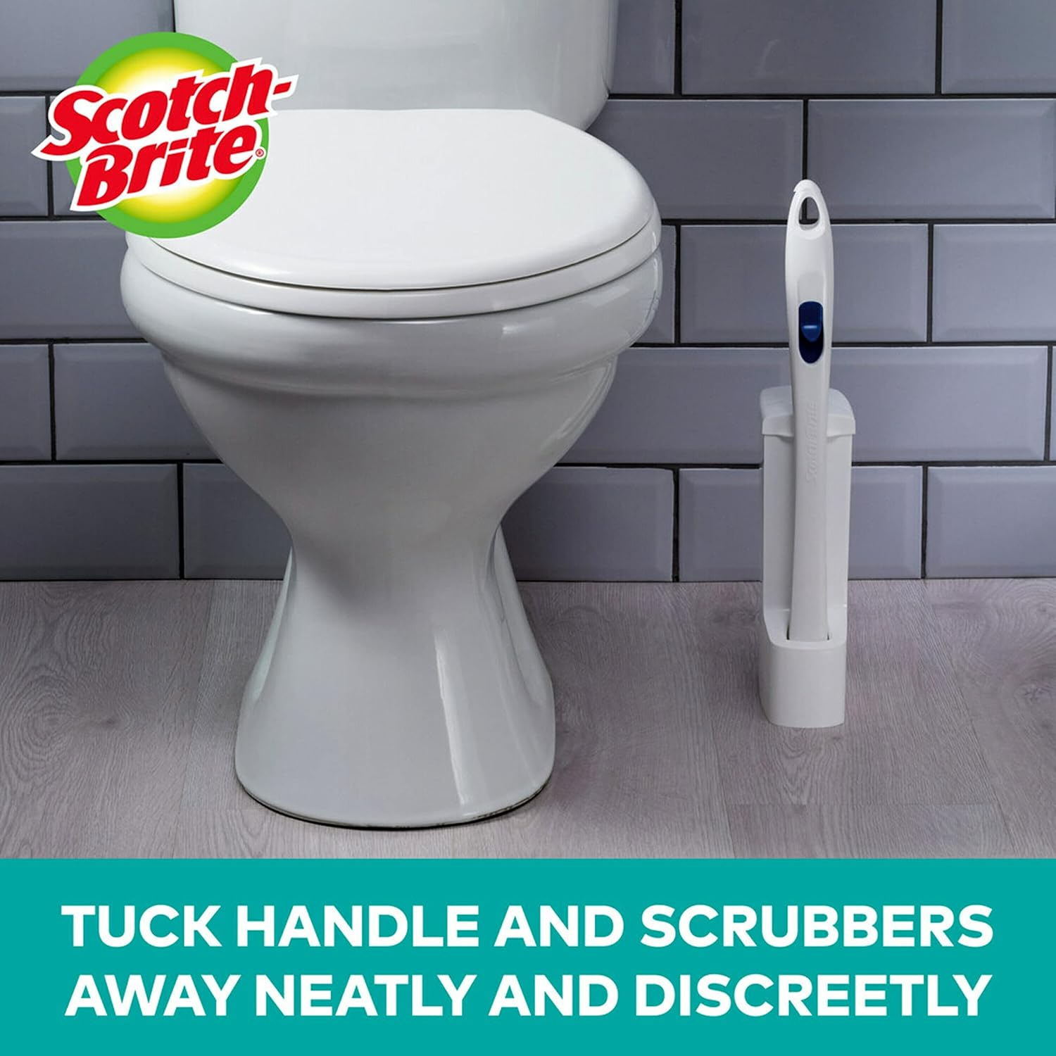 Scotch-Brite Disposable Toilet Scrubber Starter Kit &ndash; Includes 1-Handle with Storage Caddy and 5 Disposable Refills image number 5