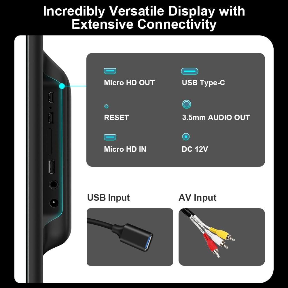 XTRONS 14 Inch Rotatable IPS Car Touch Screen Car Headrest Monitor, Android 11 Car TV Tablet for Back Seat, Car Video Player Portable TV for Car, Support Netflix/Youtube, 4K Video, Wifi, HDMI image number 2