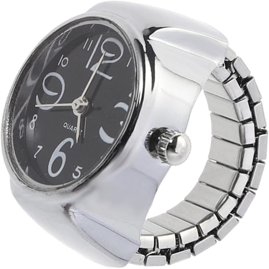 ULDIGI Ring Watch for Women Men Big Numbers Quartz Analog Watch Stylish Boys and Girls Friends image number 5