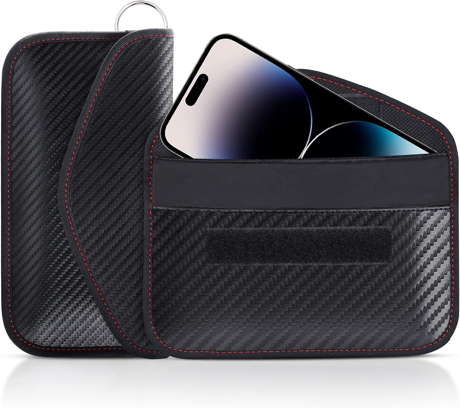 Lanpard Faraday Bag for Key Fob(2 Pack), Faraday Cage Protector, Car RFID Signal Blocking Key Fob Protector, Double-Layers of Shielding Carbon Fiber Material Anti-Theft Faraday Pouch image number 4