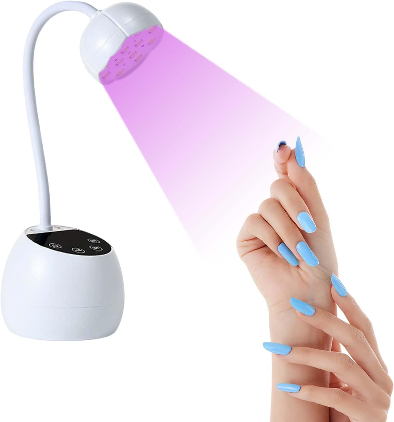 36W Mini UV Light for Nails with Smart Sensor Charging Cordless Rechargeable 360&deg; Adjustable Nail Dryer for Salon & Home Use Portable Nail Polish Flash Curing Tool