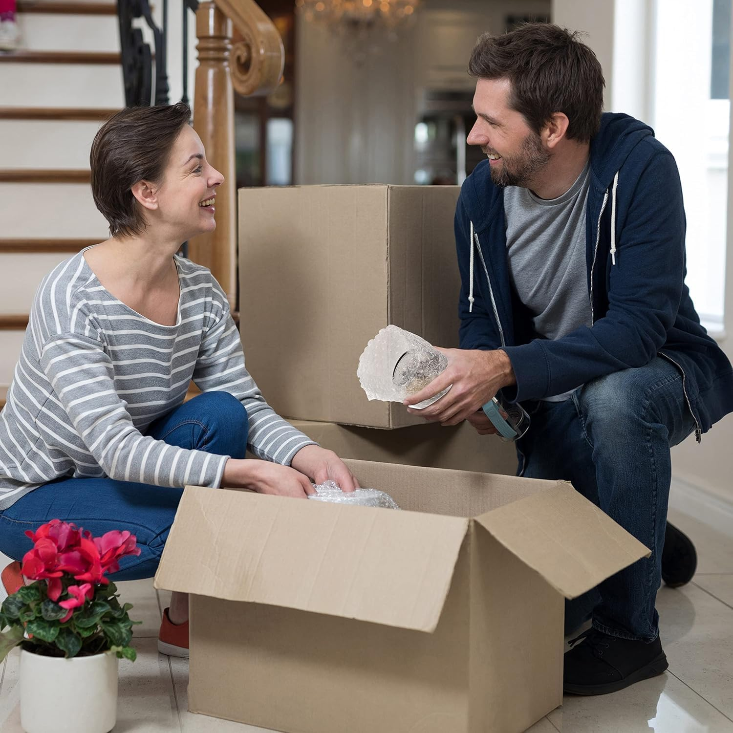 Bubble Pouches Wrap Bag 8 Inch X 10 Inch,50 Pcs Double Wall Thickening Shockproof Bubble Bags, Clear Bubble Out Bags Protective Bubble Pouch, Cushioning Bags for Moving, Shipping and Packing image number 1