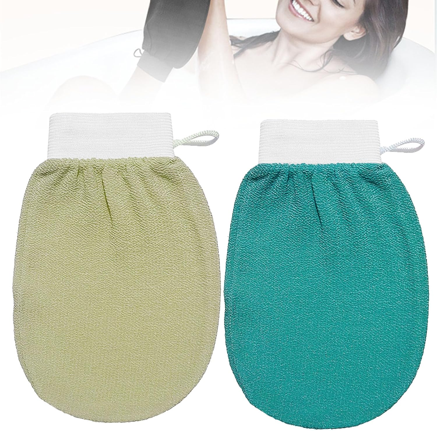 Kessa Exfoliating Glove, Arabic Exfoliating Glove, Original Kessa Exfoliating Glove, Kessa Back Scrubber, Moroccan Kessa Scrub Exfoliating Gloves for Body to Remove Dead Skin (C)