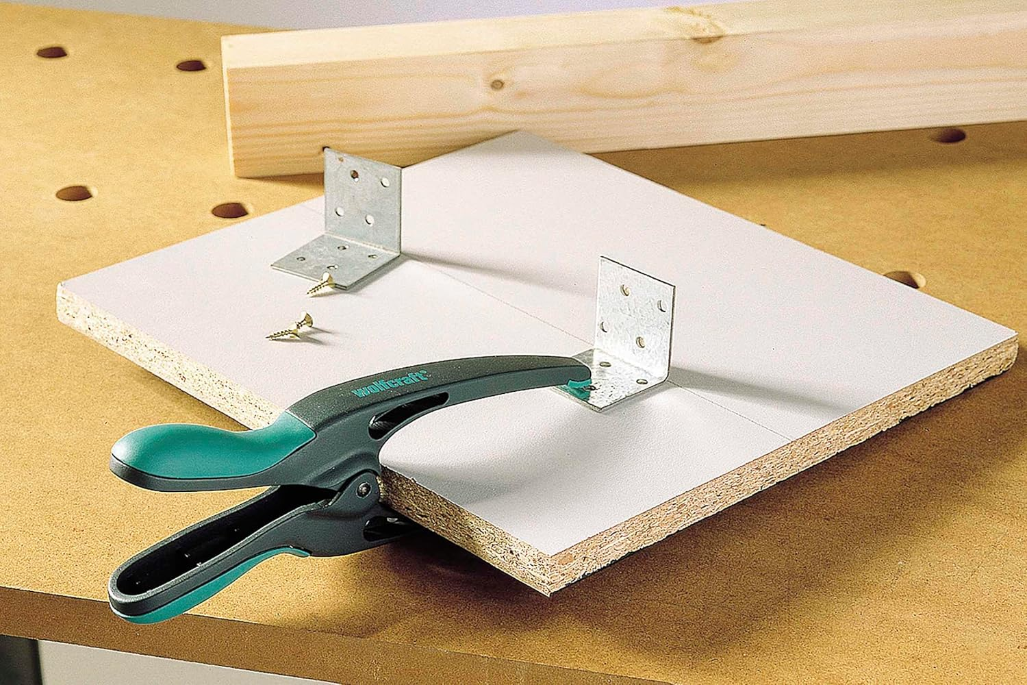 Wolfcraft 4 PRO 70 Pointed Spring Clamps I 8643000 I Precision Clamp for Pinpoint Accuracy &ndash; Ideal for DIY and Model Building Projects image number 1