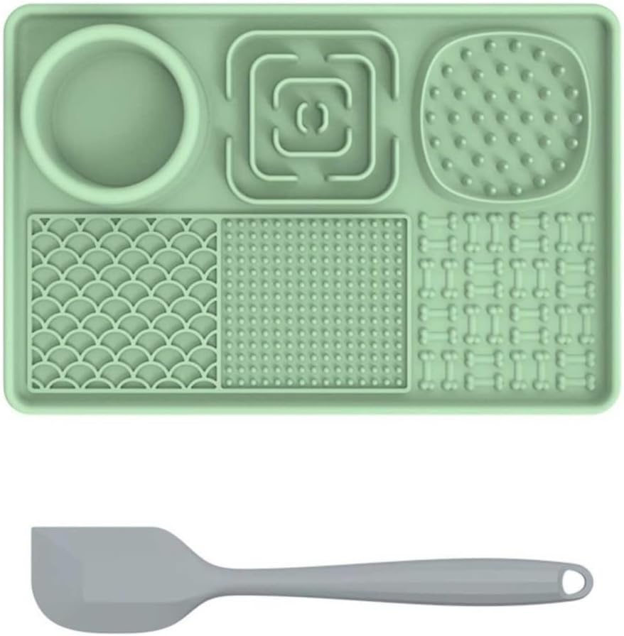 Pet Licking Mats,Dog Slow Food Mats,Slow Feeder Licking Mat with Suction Cups for Food and Water,Pet Food Utensils,Silicone Feeding Mat Perfect for Anxiety Relief Suitable for Butter Food Yogurt image number 5