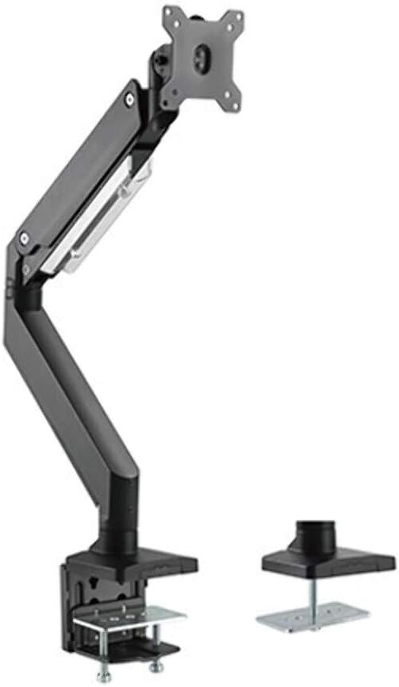 Brateck Aluminum Heavy-Duty Gas Spring Single Arm for 17 to 35-Inch Monitors, Upto 10 Kg per Screen