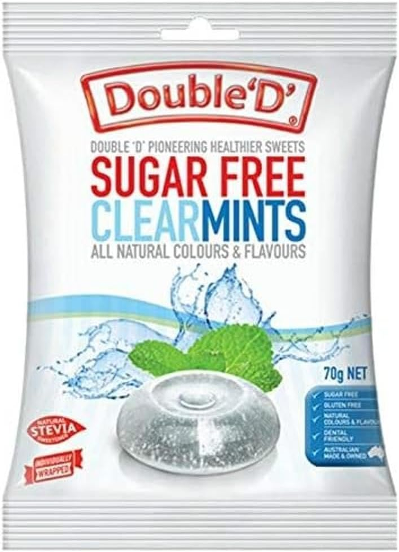 Double D Sugar Free Clear Mint Drops 70 G