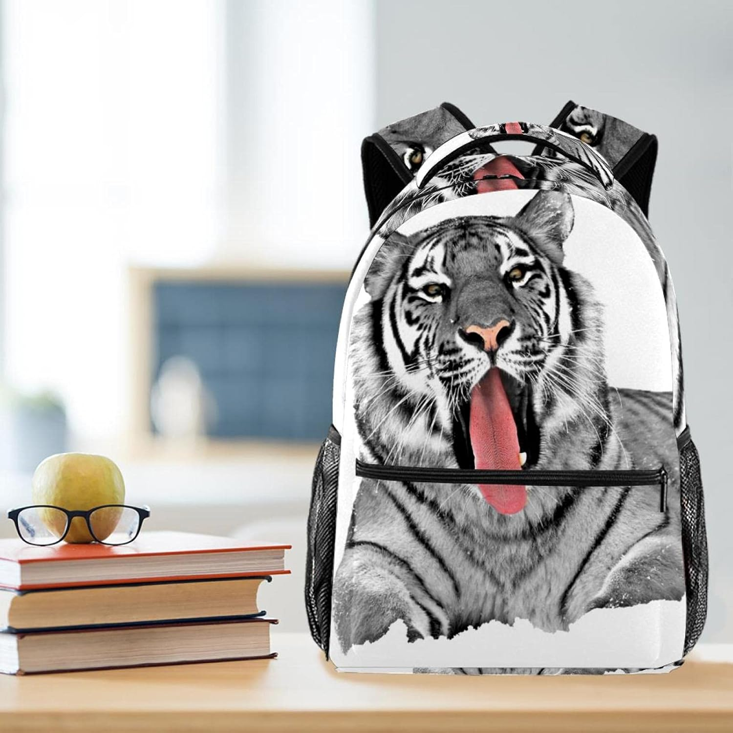 Tiger Backpack Students Shoulder Bags Travel Bag College School Tote Backpacks image number 2