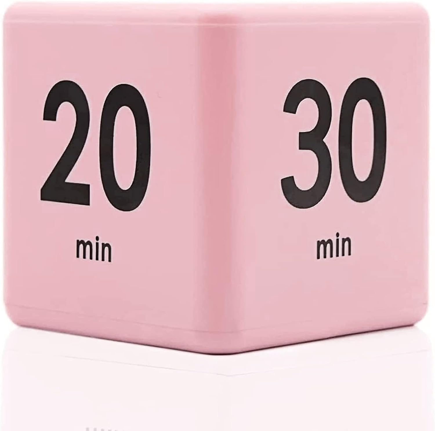 Cube Timer, Time Management and Countdown Settings with Gravity Sensor Flip Timer for Studying, Cooking, Reading, Exercise (15-20-30-60 Minutes) White
