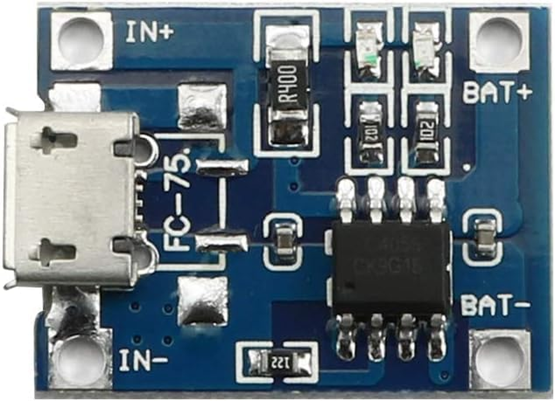 DIGISHUO 10Pcs 5V 1A 18650 Lithium Battery Charging Board | TP4056 Lithium Battery Charging Board | Micro USB Charge Module image number 6