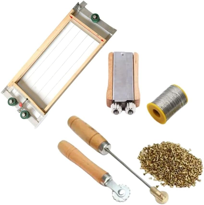 Beekeeping Hive Frame Wiring Bench, Wiring Jig, Copper Roller & Eyelets Wire Tensioner Wire Embedder image number 2