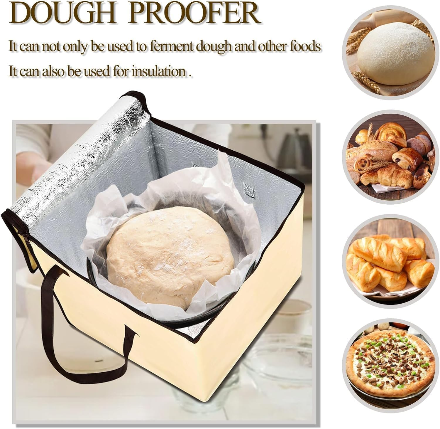 Roczential Bread Proofer Dough Proofer Temperature Control Bread Making Tool Sourdough Starter Warmer Sourdough Heating Pad Yogurt Bread Fermentation Baking Fermentation for Making Bread image number 5
