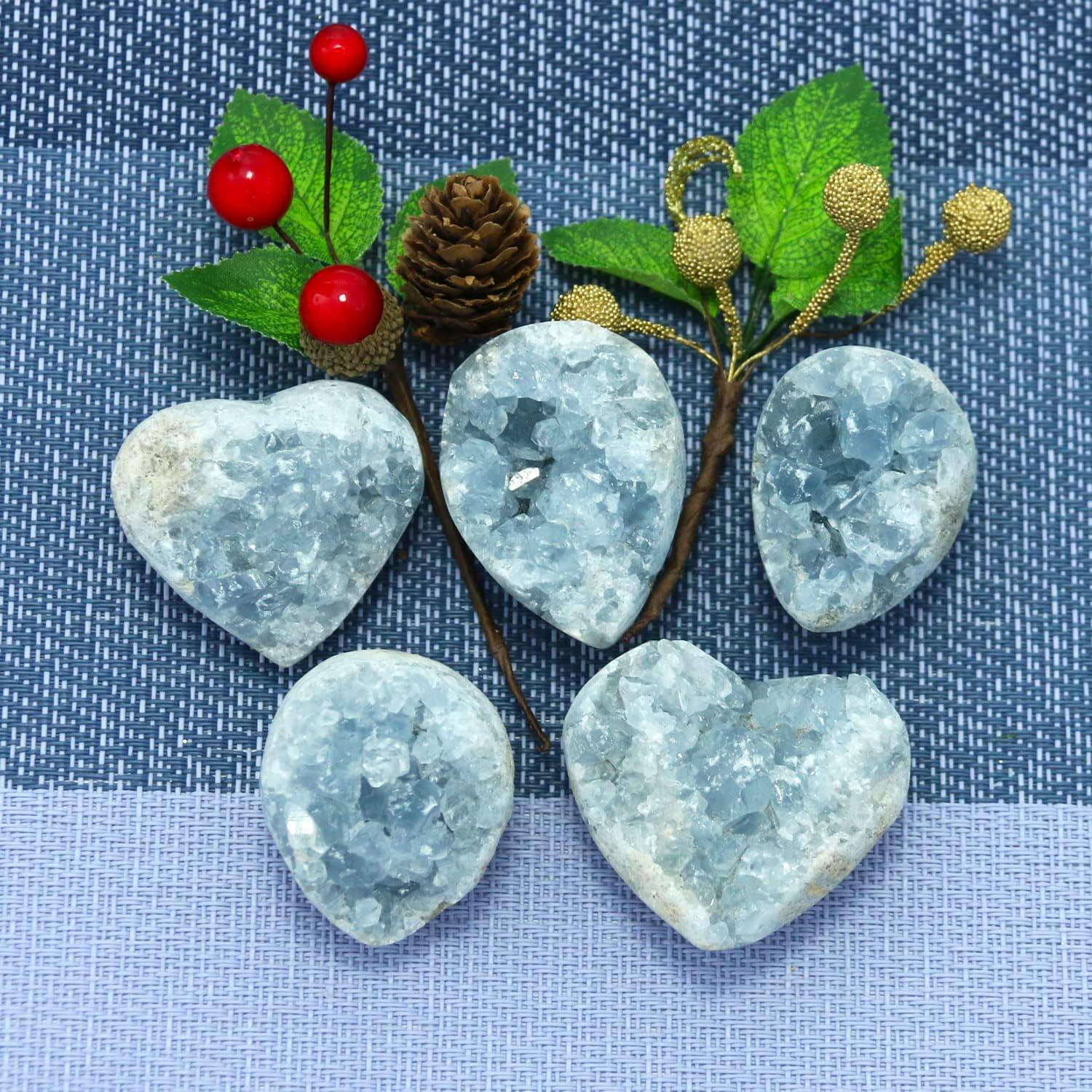 Celestite Crystals, Crystal Clusters, Raw Crystals, Angelite Crystal, Witchcraft Crystals, Blue Calcite Crystal, Blue Crystal, Witchcraft Supplies, Crystals and Healing Stones(100-150G), Crystal image number 6