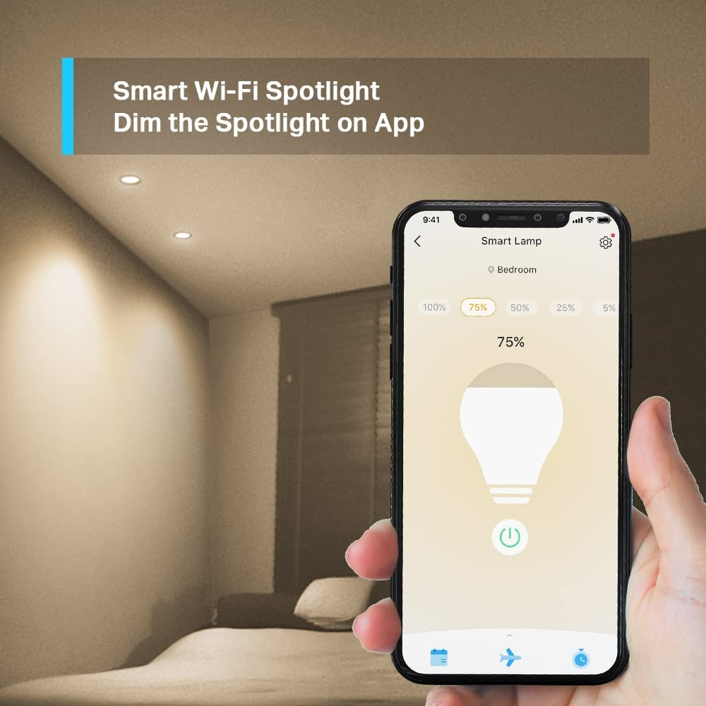 Tp-Link Tapo Smart Wi-Fi Spotlight, Warm Light, Dimmable - GU10, 3.7W, No Hub Required, Works with Amazon Alexa and Google Home, Remote Control, Energy Class A+ (Tapo L610(4-Pack)) | AU Version |