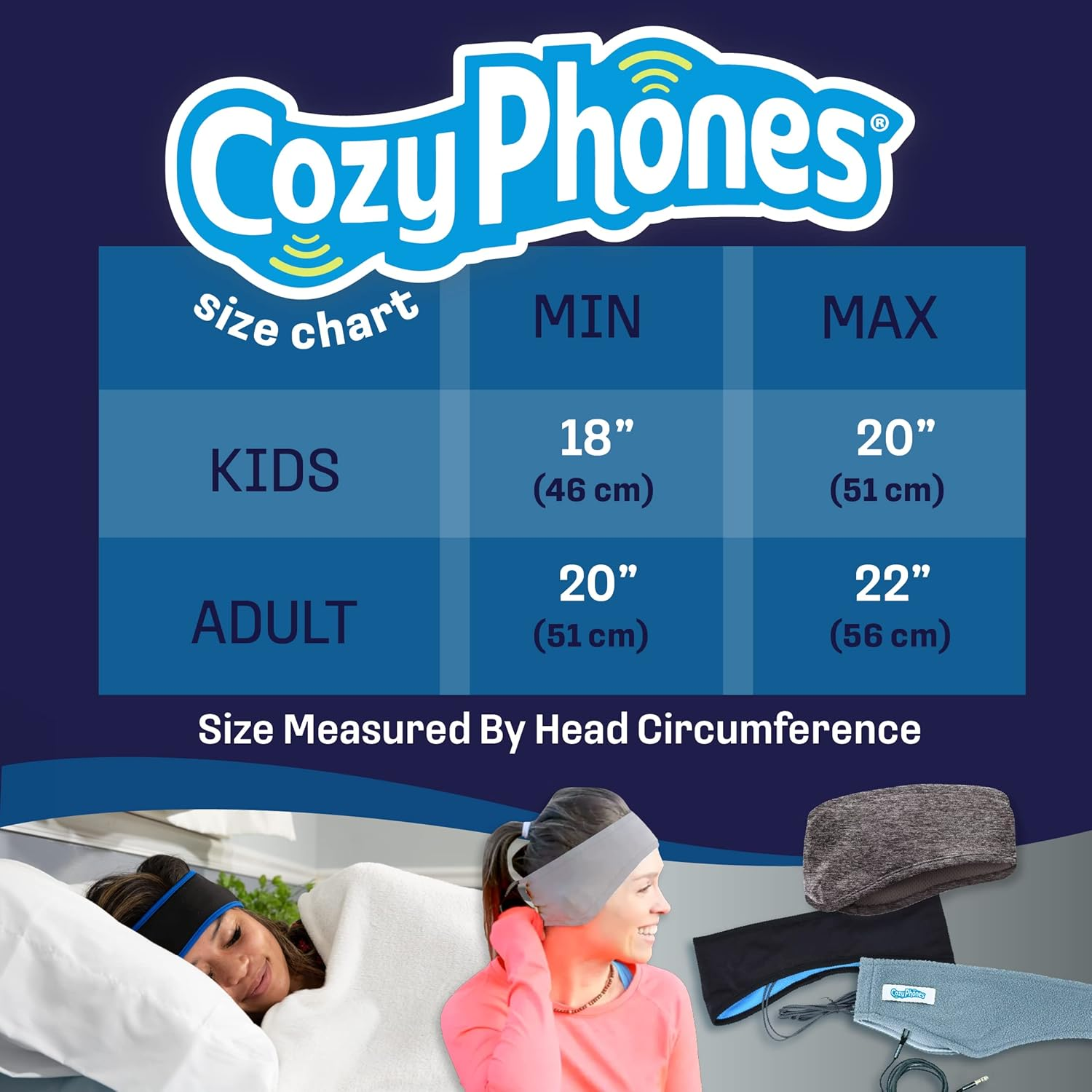Cozyphones Sleep Headphones - New Contour Series with Cool Mesh Lining & Ultra Thin Earphones - Perfect for Air Travel, Meditation, AMSR & Insomnia - Gray image number 4