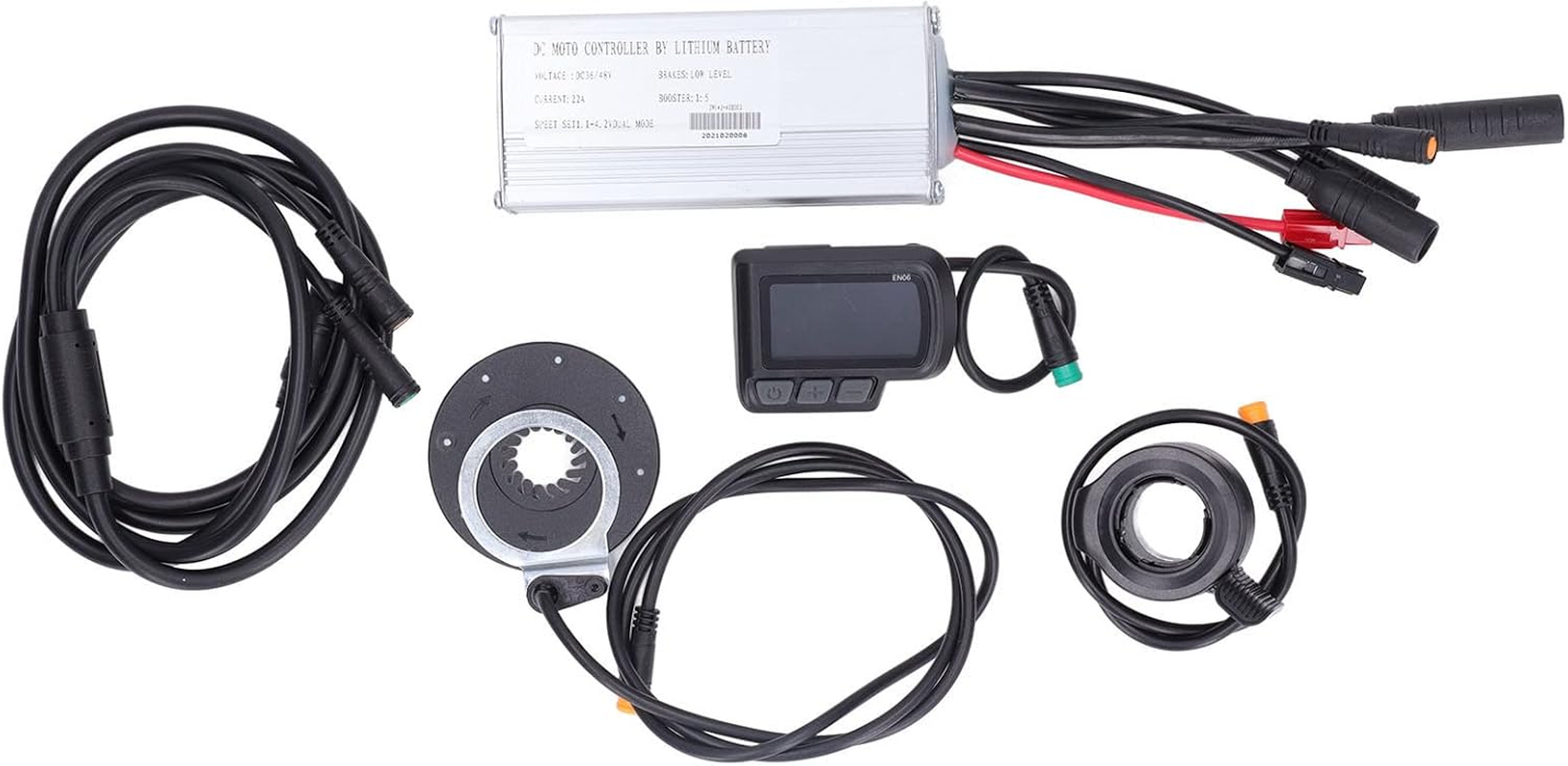 Brushless Motor, DC 36V 48V 500W Motor Brushless Controller Set Aluminium Alloy E Bike Brushless Controller with EN06 Meter, Electric Bicycle Controller for DIY Electric Bikes