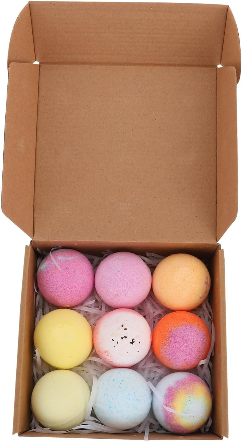 Healeved 9Pcs Bath Spa Bombs Exfoliating Bath Balls Essential Oils Relaxing Shower Steamer image number 2