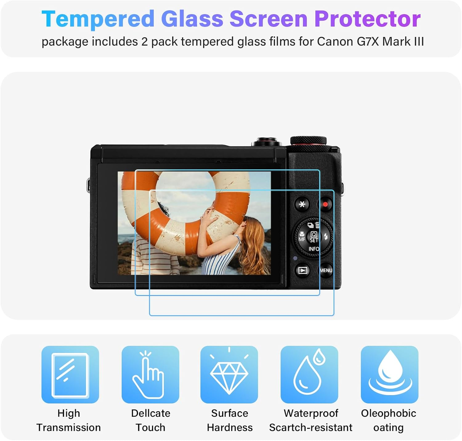 TYUANDOUER G7X Mark III Case & LCD Screen Protector Accessories Kit, Soft Silicone Case for Canon Powershot G7X Mark III Camera, Lightweight Protective Case Cover for G7X3 G7XIII - Dark Brown