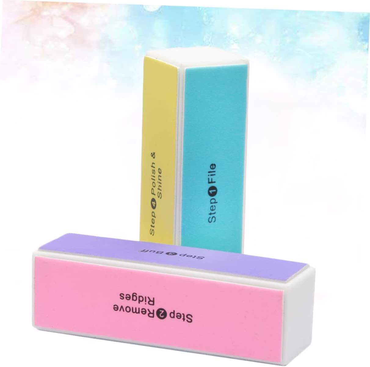 Beavorty 3Pcs Nail Block Sander Nail Boards and Buffer Sanding Buffing Block Nail Polisher Buffer 4 Way Polish Buffer Block Nail Buffer Nail Tools Nails Tools Nail Sander Remover Square image number 6