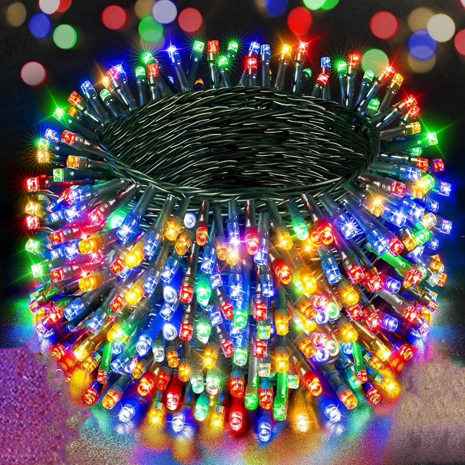 Christmas Lights 50M 500LED, 8 Patterns, Christmas Tree Lights Waterproof LED Christmas Lights Fairy Tale Light Outdoor Lights for Xmas Tree Wedding, Halloween, Party, Garden Decoration Colorful image number 5