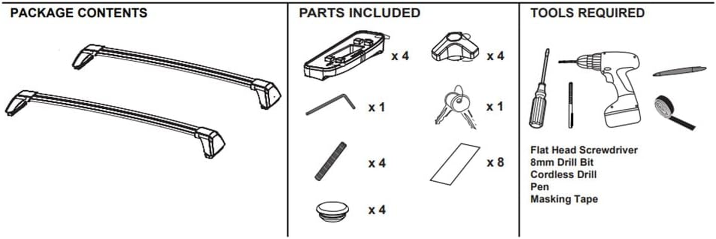 Genuine Mazda CX-9 TC Roof Rack Kit CX9 Roof Racks 2016 - Current TC11ACRR