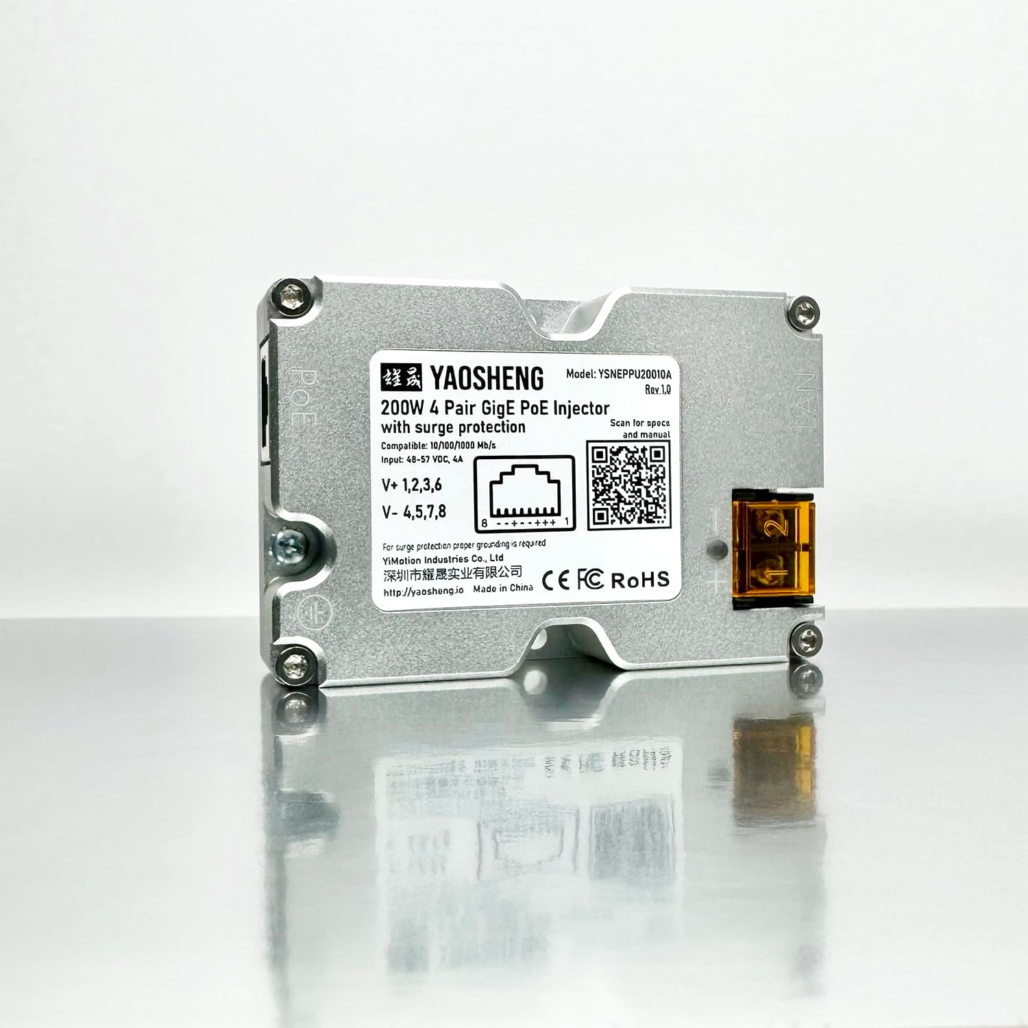 YAOSHENG 200W Poe Injector with Comprehensive Protection for Starlink Models image number 3