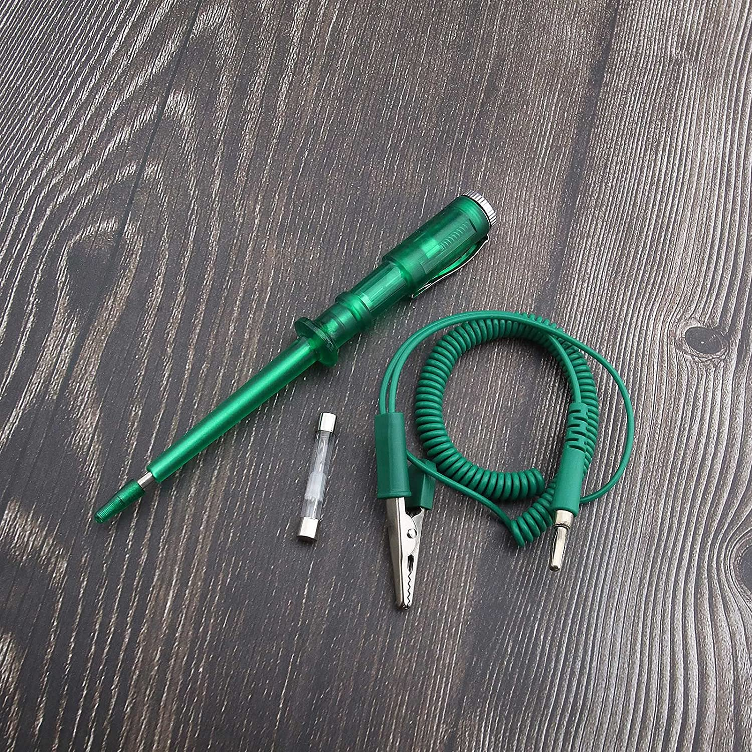 Emsea Electrical Circuit Tester with Coil Cable Crocodile Clip Test Light DC 6V/12V/24 image number 1