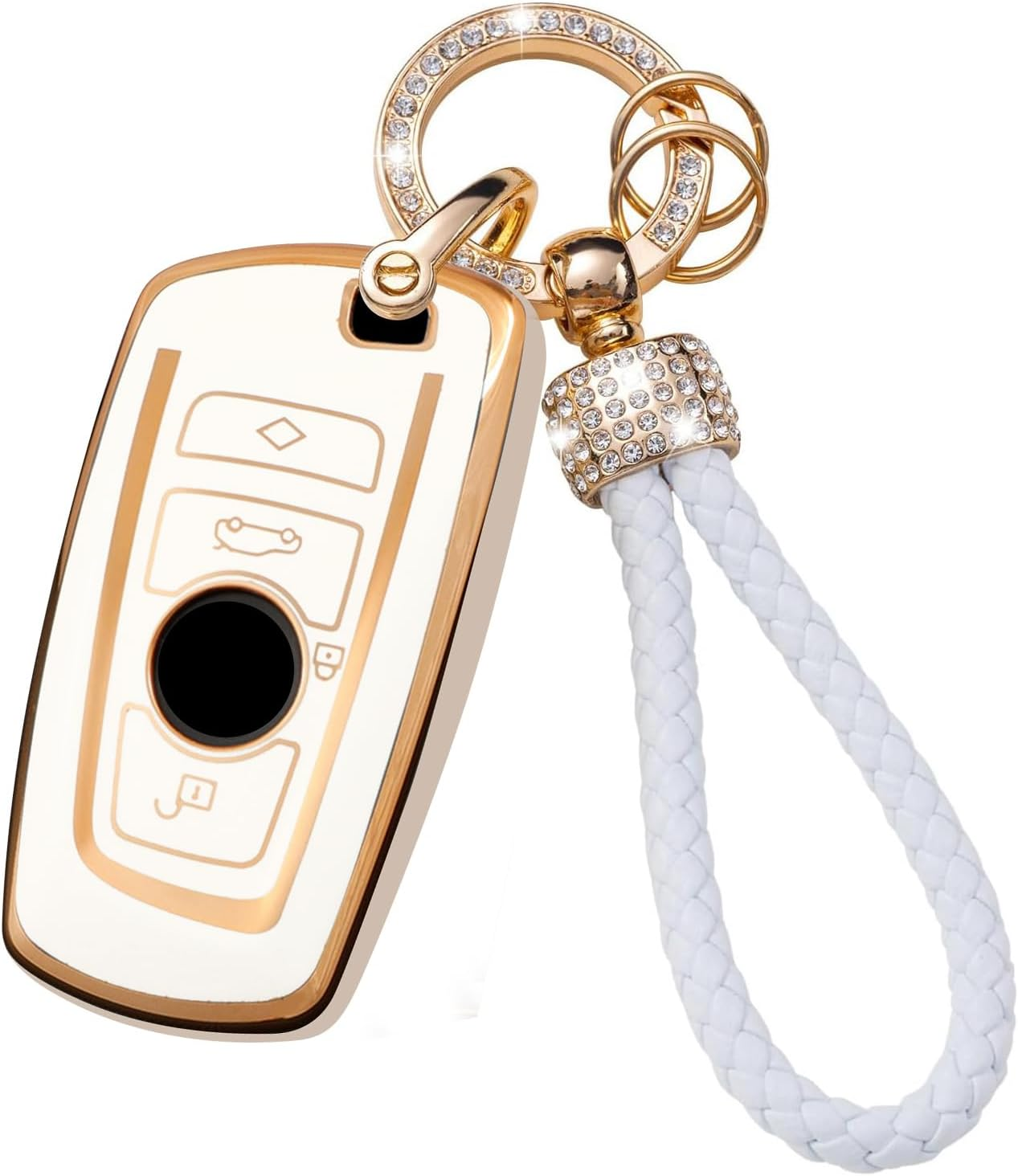 Ontto TPU Car Key Fob Cover Compatible with Renault Captur Koleos Austral Espace Megane Grand Scenic Sandero Dacia Duster Key Holder Smart Case Shell Keyring Keychain Styling Accessories Beige B