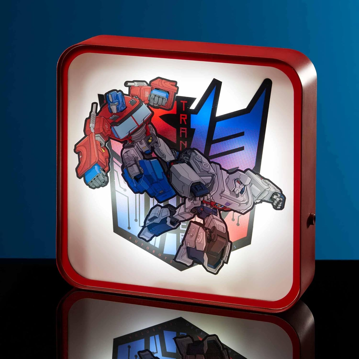 Numskull Official Transformers Acrylic Logo Desk Lamp Wall Light for Bedroom, Office, Home, Study, Work - Official Transformers Merchandise - Transformers 3D Logo image number 3