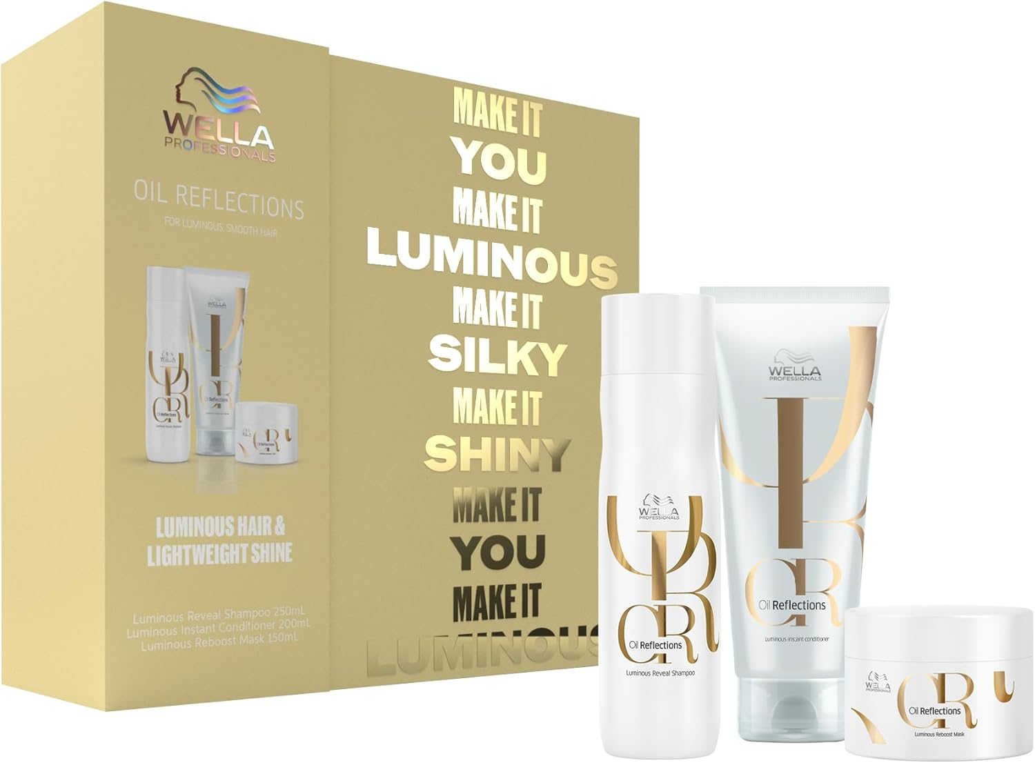 Wella Professionals Limited Edition Oil Reflections Trio Set (Shampoo 250Ml, Conditioner 200Ml, Mask 150Ml) image number 2
