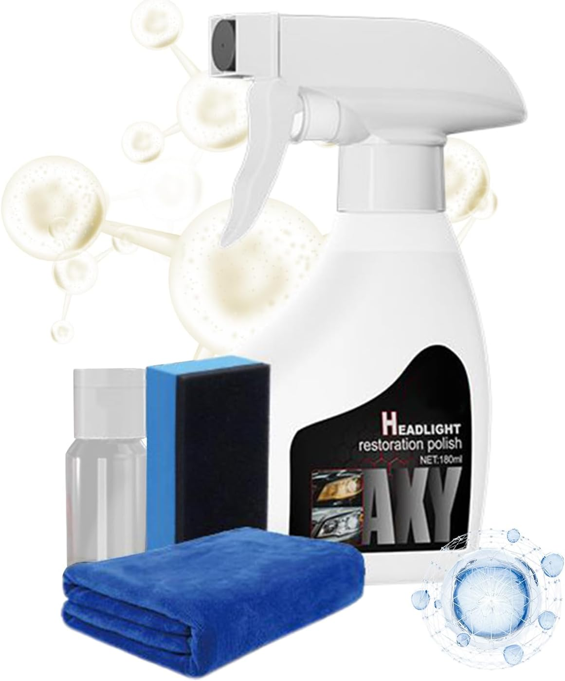 Car Headlight Restoration Kit,Headlight Polishing Cleaner Coating Agent - Automotive Repair Restorer for Drivers Vehicle Truck SUV RV Night Driving Daily Care Refurbishment image number 3