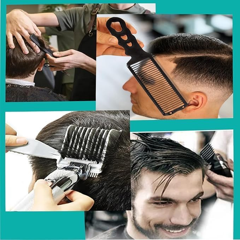 3Pcs Blend Hair Cutting Combs, Barber Fade Curved Positioning Cutting Combs, Barber Fade Comb Curved Positioning Flat Cutting Comb image number 4