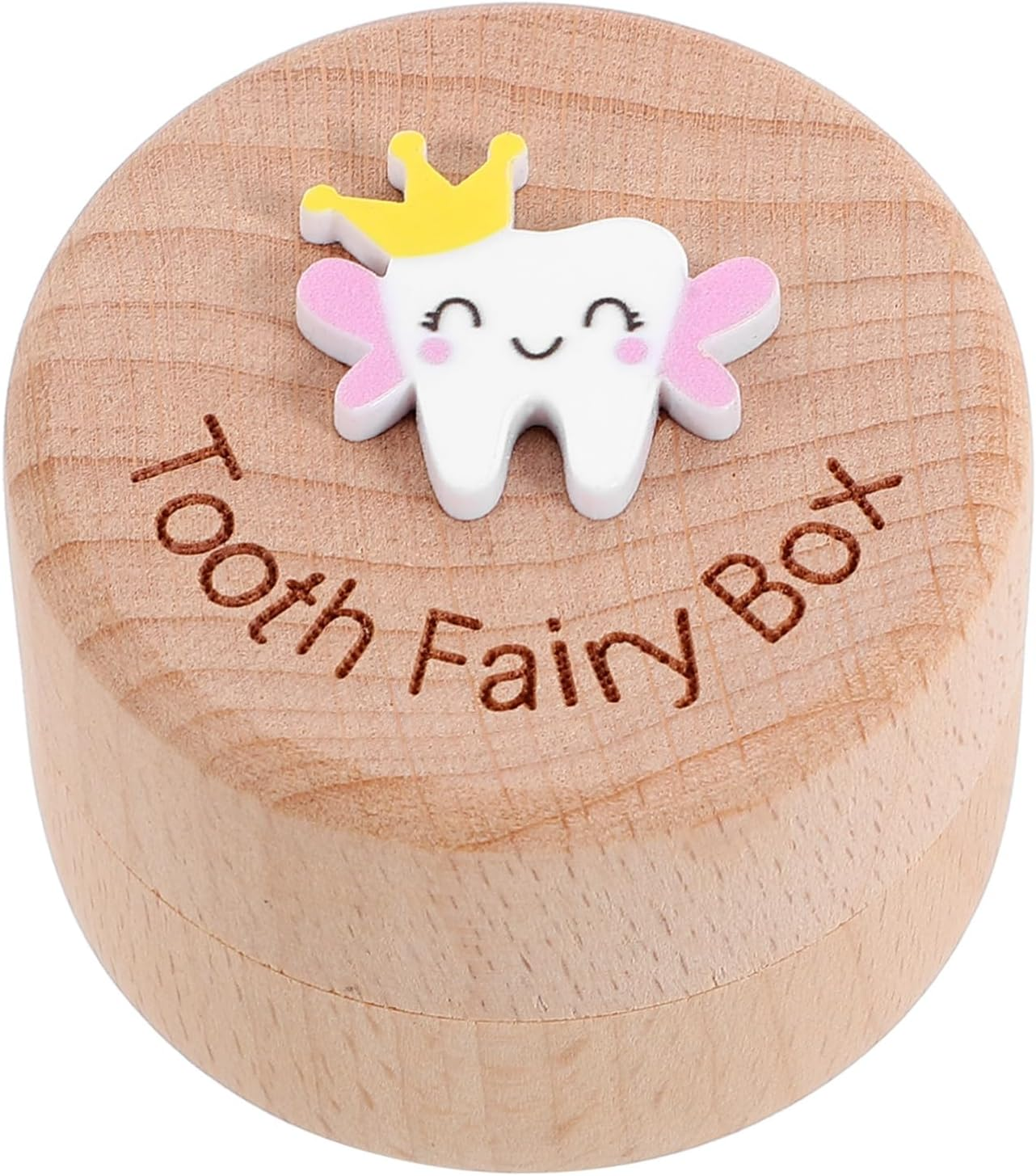 ULTECHNOVO Boy Girl Fetal Hair Box Boys and Girls Tooth Holder Wooden Storage Container Tooth Fairy Souvenir Box image number 5