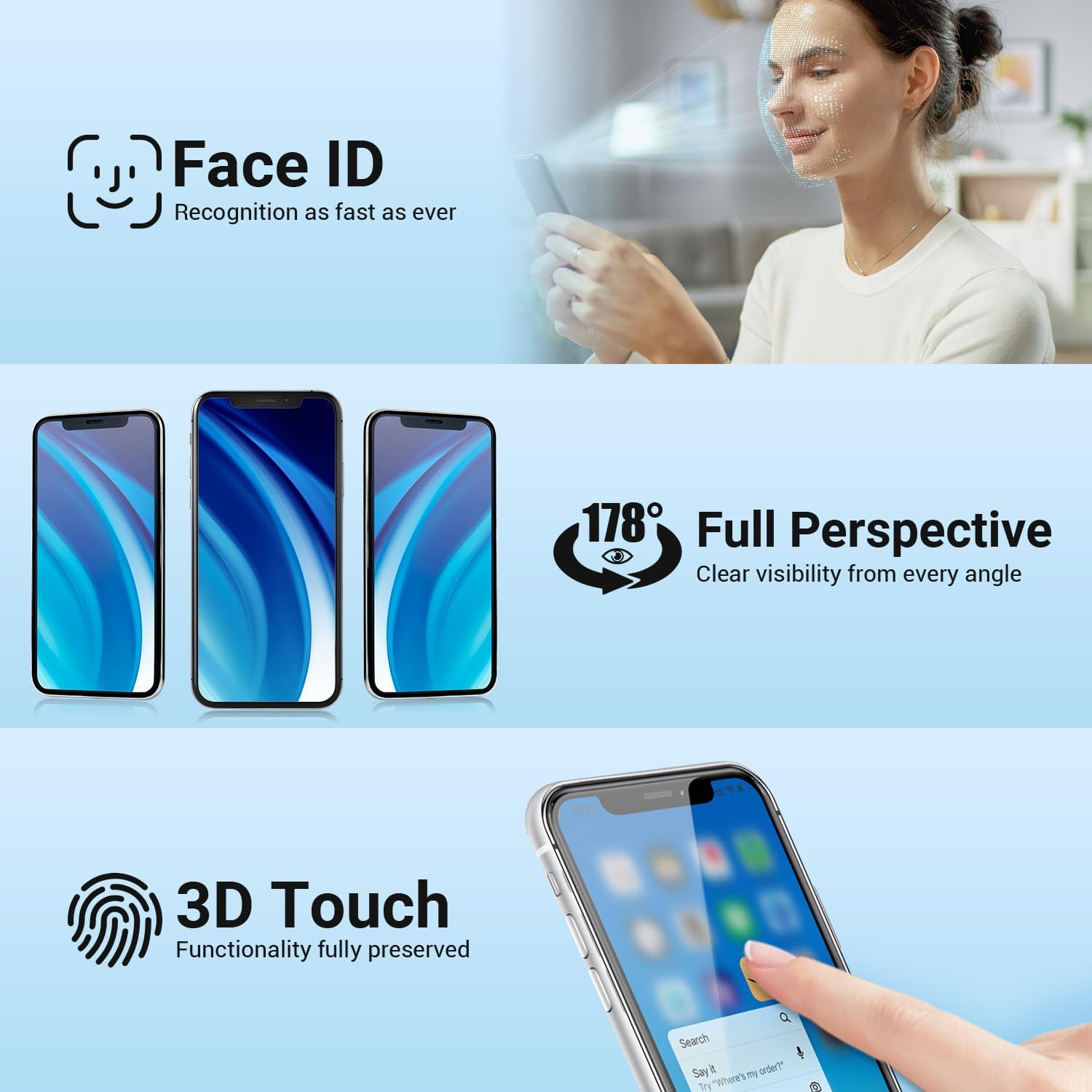 GULEEK Display for Iphone XR 6.1 Inch LCD Screen Replacement Touch Screen with 3D Touch Pre-Assembled with Frame Digitizer and Repair Kit image number 4