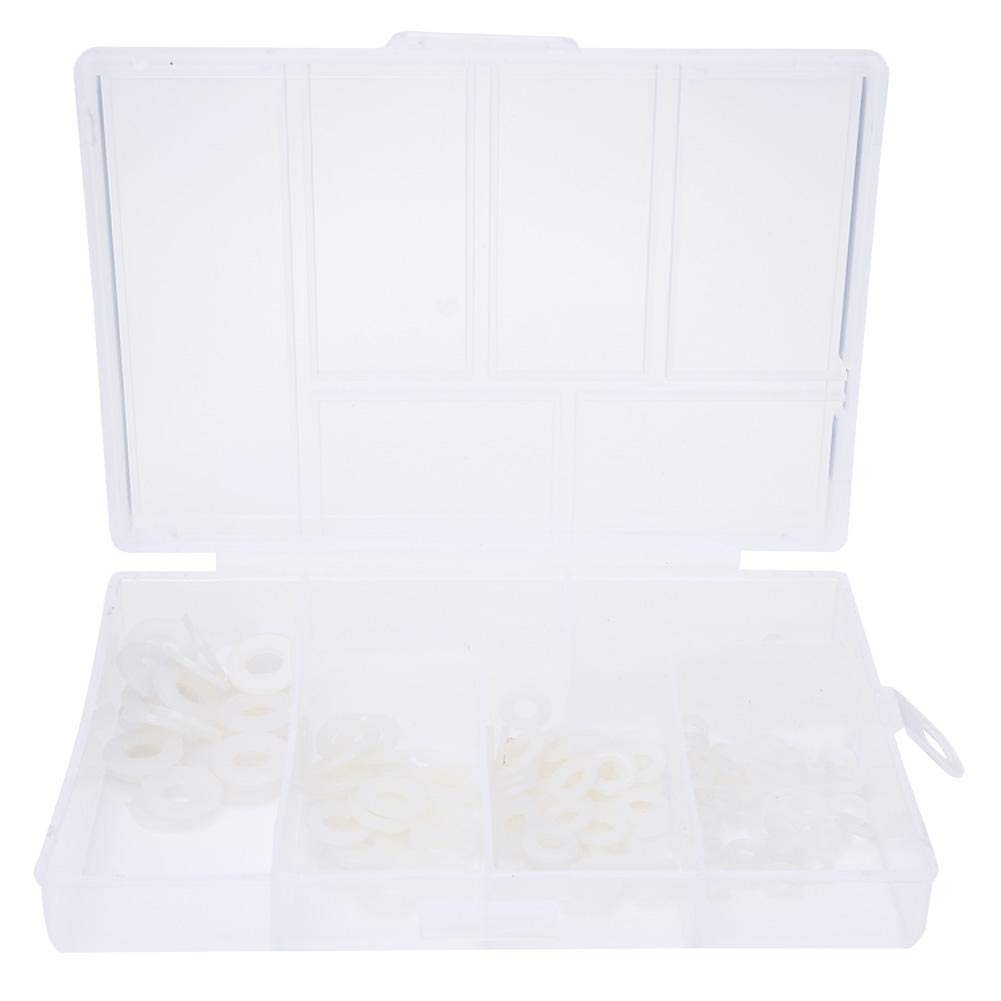 Gasket Kit Flat Washers, Flat Washer M2~M6 round Spacer, 250 Pcs Multifunction for DIY Nylon Sealing Mechanics Industrial image number 4