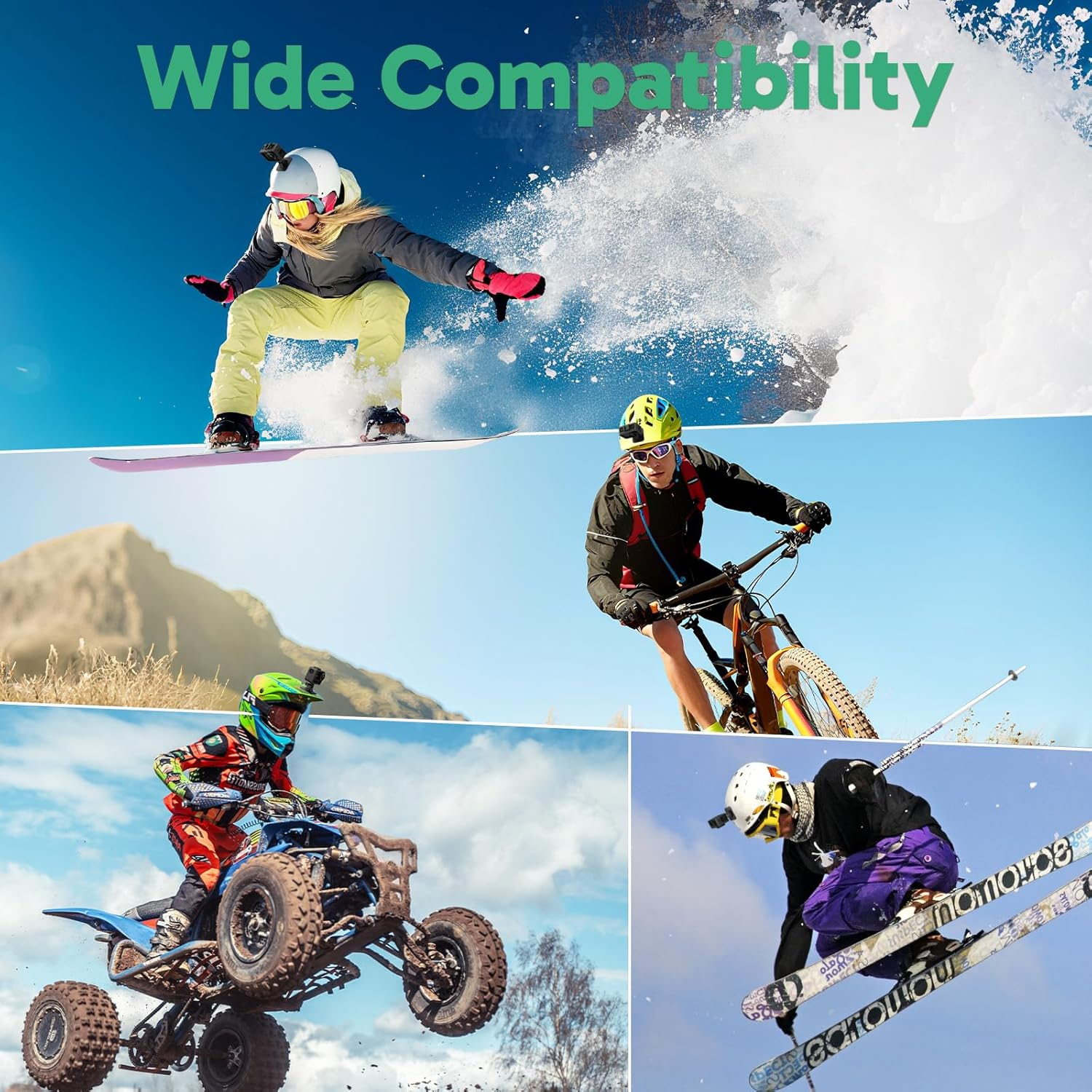 AKASO Helmet Sticky Mounts Adhesive Buckle Mount Screw Accessory Kit Compatible with Gopro Hero 13 12 11 10 Max 9 8 7 6 5 Session DJI Osmo Insta360 AKASO Action Cameras image number 5