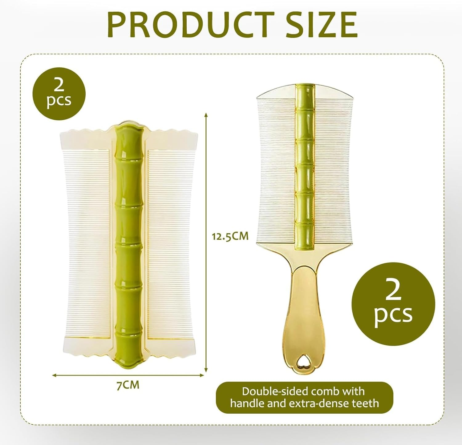 Double Sided Psoriasis Comb, 4Pcs Double Sided Fine Teeth Lice Dandruff Remover Comb, Double-Siding Lice Combs Psoriasis Fine Tooth Comb, Double-Sided Lice Fine Teeth Psoriasis Combs image number 3