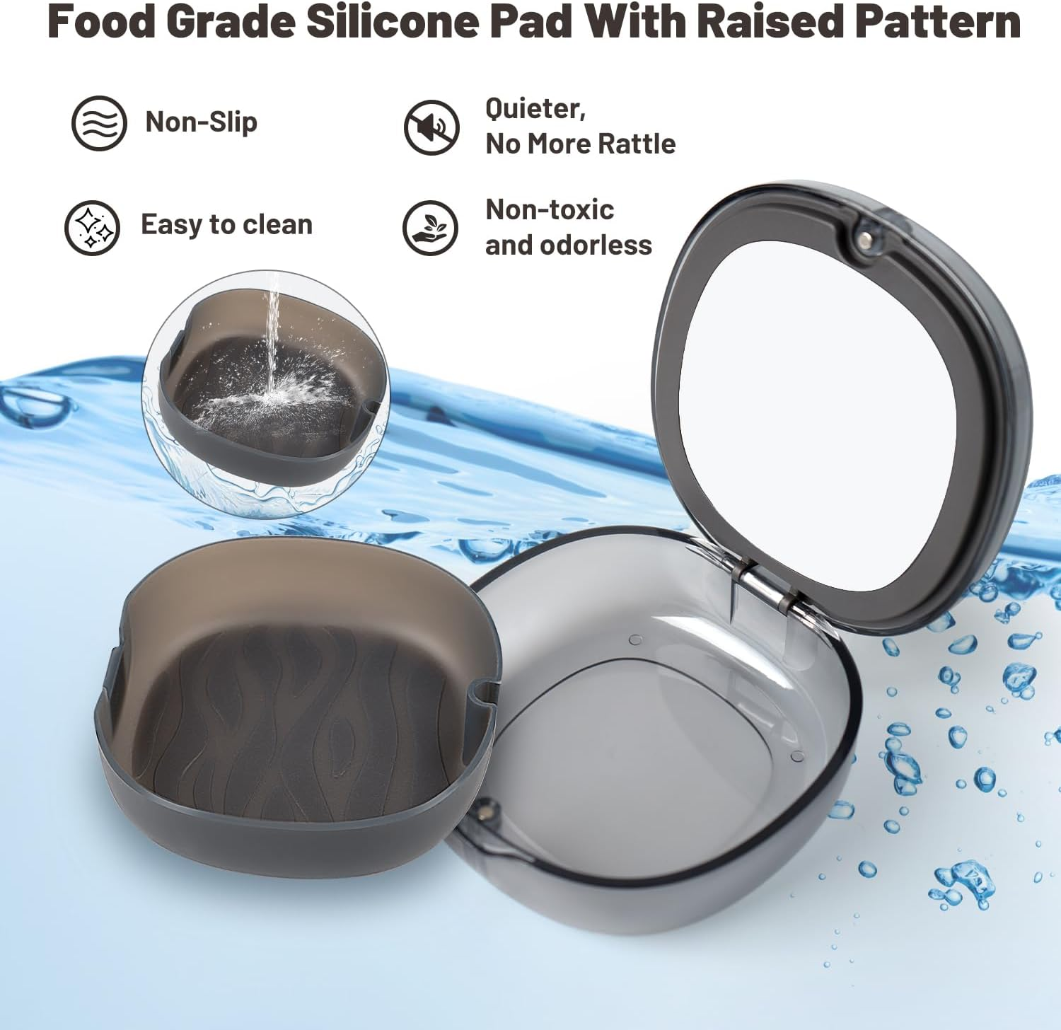 Retainer Case with Mirror, Aligner Removal Tool, Aligner Chewies, Retainer Holder Compatible with Invisalign, Mouth Guard, Aligner Case (Blue) - Black image number 3