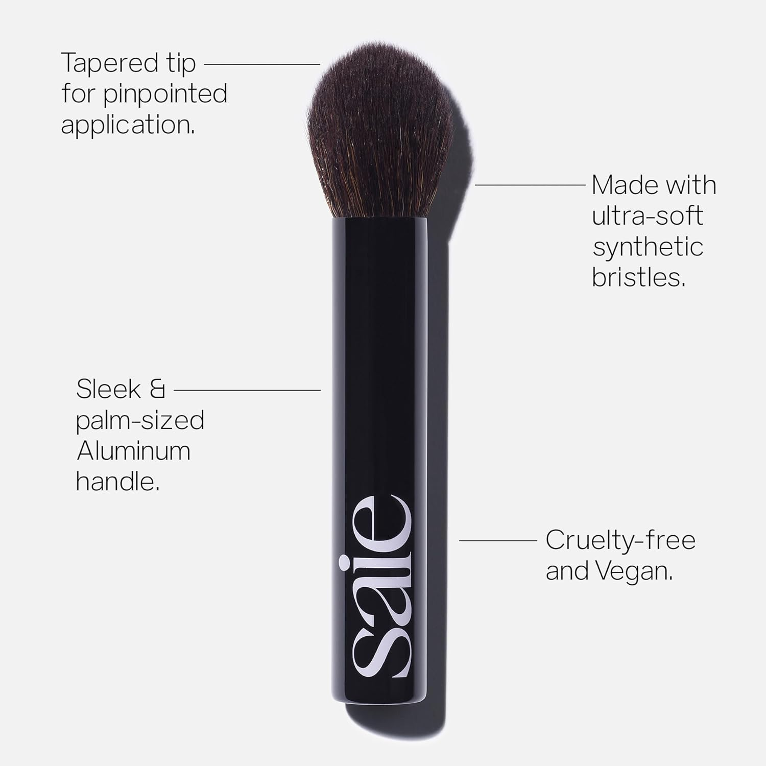 Saie the Fluffy Brush - Soft, Multi-Use Targeted Powder Brush - Tapered Tip for Precision Application - Vegan, Cruelty-Free (1 Count) image number 3