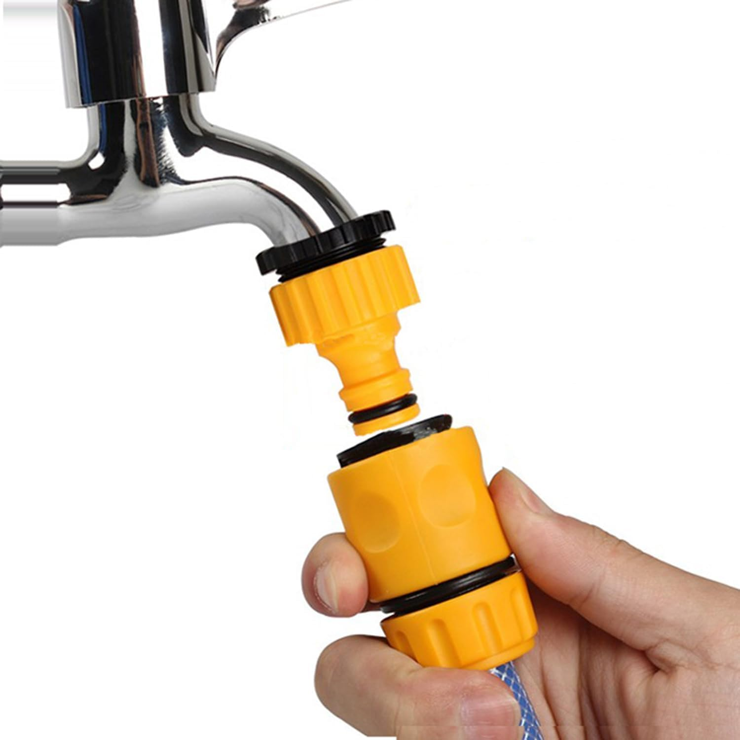 Garden Hose Tap Connectors 4Pcs Set - Easy Installation, Durable & Leak-Proof for Outdoor Watering Needs, Universal Fit for Garden Hoses and Faucets image number 2