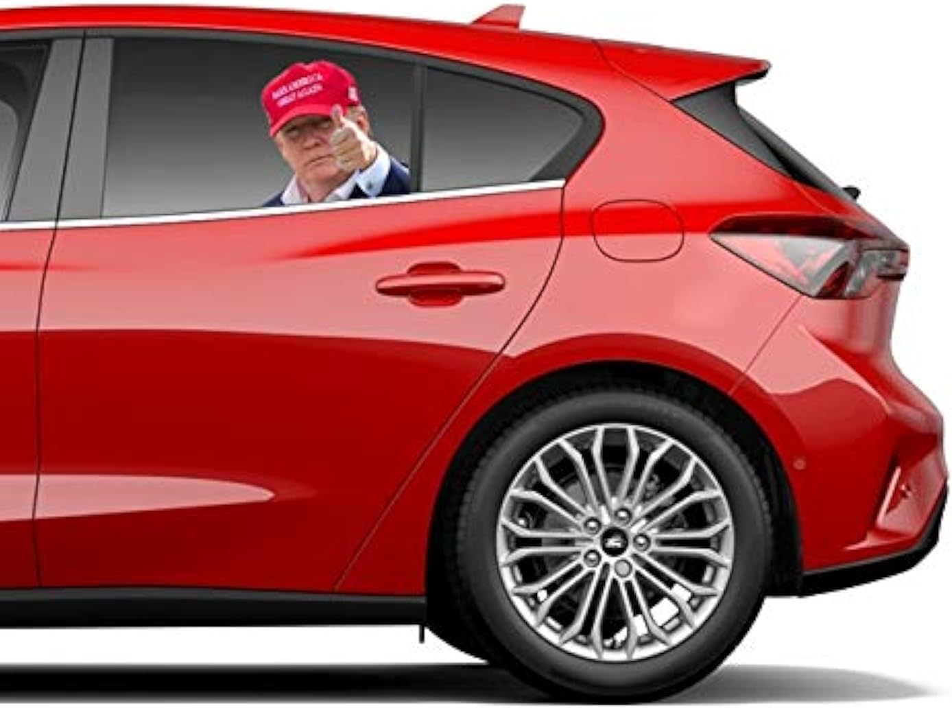 Aahs Donald Trump Decals Car Stickers Funny Window Peel off Political (Trump Red Hat) image number 1