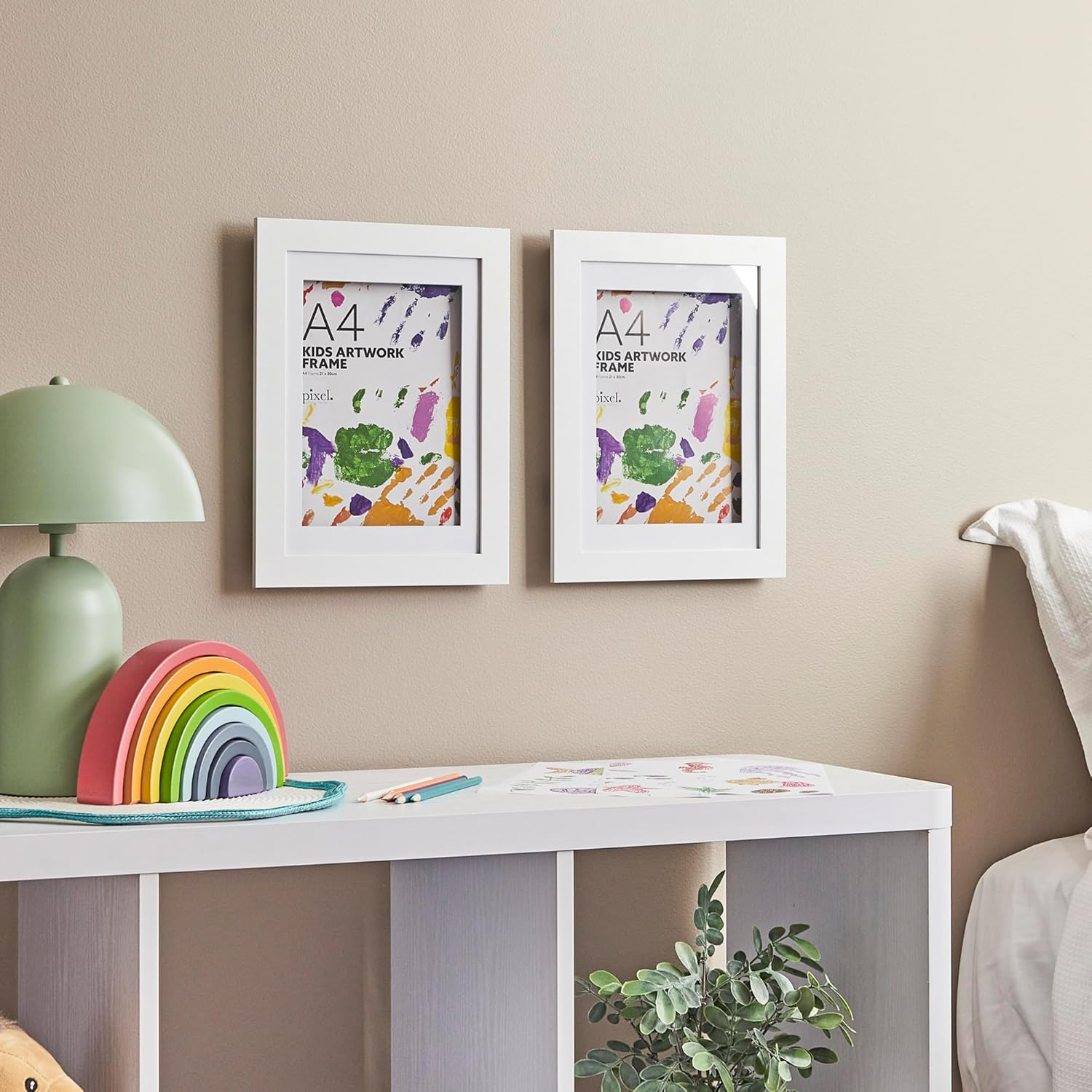 Cooper & Co. Set of 2 A4 DIY Kids Art Frame White