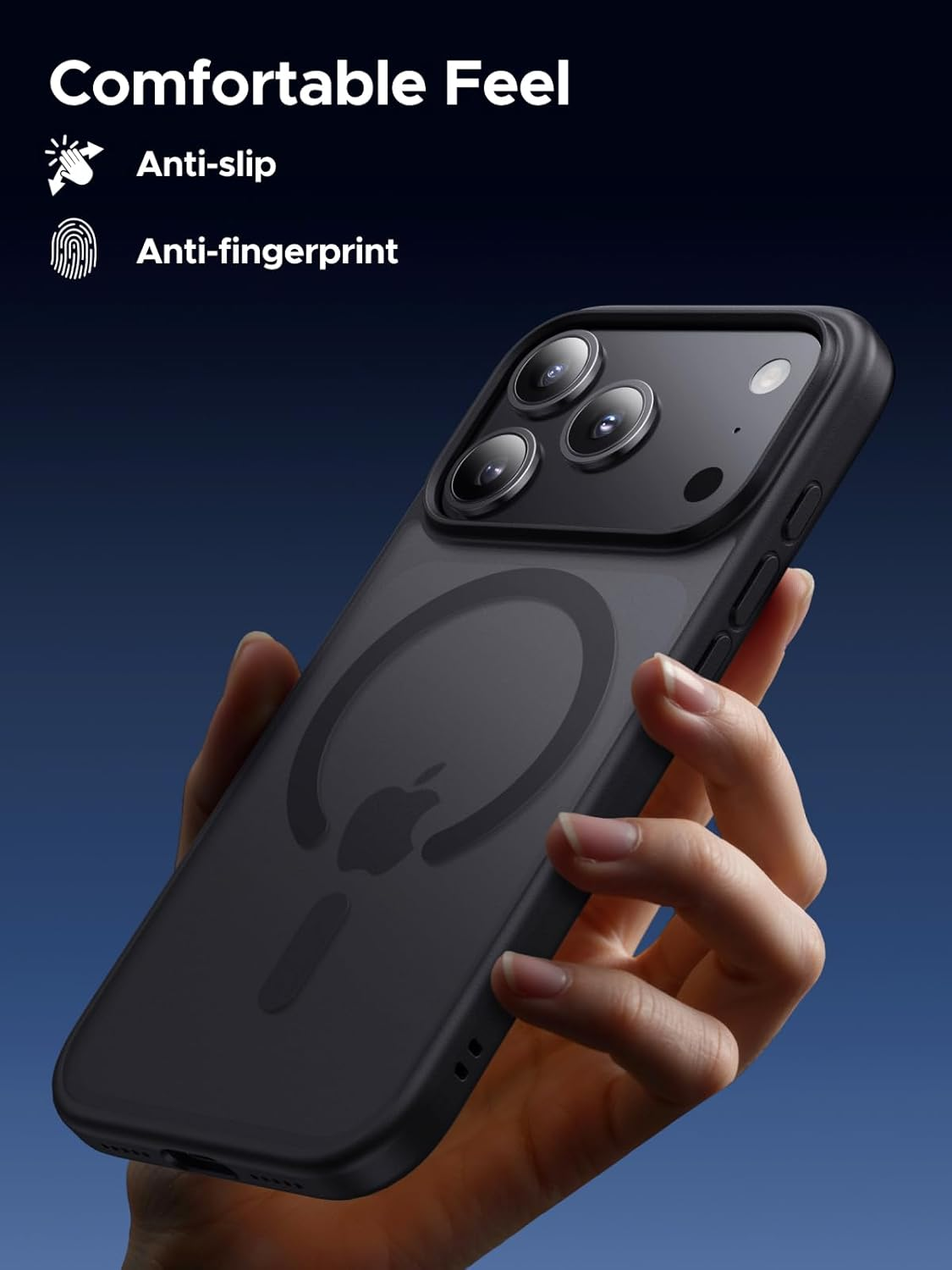 UGREEN Magnetic Case Compatible with Iphone 17 Pro Max 6.9-Inch, Compatible with Magsafe, Revolutionary Icrystal Tech, Mil-Grade Protection, Anti-Scratch, Camera Protective,Black image number 3